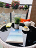幽之藤家具（YOUZHITENG）幽之藤陽臺桌椅藤椅三件套小茶幾室外庭院戶外露臺休閑家具 D款 鏤空白色-片藤 曬單實(shí)拍圖
