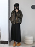 他她（TATA）厚底休閑毛毛鞋女鞋棕色牛皮加絨單鞋棉鞋冬新款CFN02DM4 黃棕（仿毛里） 35 曬單實(shí)拍圖