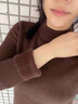 KJ秋冬加絨加厚保暖內衣女一體絨圓領(lǐng)打底衣針織衫保暖上衣百搭秋衣 咖啡色 均碼【適合80-145斤】 曬單實(shí)拍圖