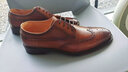 德賽（DESAI）布洛克雕花商務(wù)正裝休閑皮鞋德比真皮英倫風(fēng)韓版男士手工男鞋圓頭 棕色 42 曬單實(shí)拍圖