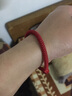 芯奢民族風(fēng)純手工編織手繩蛇年本命年手鏈男女紅色繩子情侶紀念禮物 黑色19厘米 曬單實(shí)拍圖