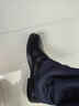 奧康棉鞋加絨保暖棉皮鞋男真皮冬季商務(wù)休閑男鞋頭層牛皮防滑高幫棉鞋 黑色105011009JL 加絨 43 曬單實(shí)拍圖