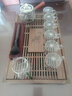 肖字和德 家用茶具套裝實(shí)木茶盤(pán)紫砂茶具陶瓷整套茶具 棕色清荷805玻璃直把杯套裝 曬單實(shí)拍圖