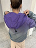 途尼紫色漸變短外套女新款春夏季戶外山系登山服外套男潮牌情侶裝 灰色 2XL 曬單實(shí)拍圖