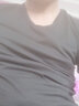 木子勝短袖t恤男裝韓版V領(lǐng)夏季上衣修身純色男士打底衫半袖潮 黑色 XL 曬單實(shí)拍圖