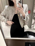 FSHE法式輕奢小香風毛呢外套女2025春秋新款洋氣設(shè)計感立領(lǐng)短款上衣女 圖片色 XL 120-130 曬單實拍圖