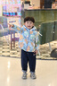 鴨鴨兒童羽絨服女童寶寶2024新款小童寶寶加厚羽絨連帽冬季外套YD 藍色 90 曬單實拍圖
