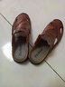 炫步真牛皮涼鞋男士鞋新款夏季沙灘鞋開(kāi)車(chē)洞洞防滑軟底防撞包頭魔術(shù)貼 19168暗棕  40 曬單實(shí)拍圖