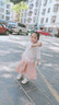 馬櫻紅雨 六一女童漢服中國(guó)風(fēng)唐裝裙子小女孩民國(guó)風(fēng)旗袍裙兒童古裝夏洋氣 粉色套裝【+發(fā)卡】 100 /建議身高90厘米左右 曬單實(shí)拍圖