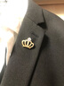 締晶男士胸針生日禮物送男友老公簡(jiǎn)約一帆風(fēng)順胸花別針西裝女大衣胸章 X167 皇冠胸針-金色 曬單實(shí)拍圖