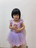 南瓜精靈兒童舞蹈服女童芭蕾舞裙夏季吊帶練功服幼兒中國舞跳舞衣演出服裝 淺紫色 120 曬單實拍圖