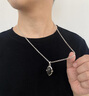 AWNL 【艾熱同款】未來之眼項鏈男吊墜百搭飾品送男友生日禮物 項鏈十字錨鏈款 55CM 曬單實拍圖