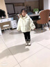 G.DUCKKIDS2025新款女童羽絨服兒童寶寶短款連帽冬季加厚保暖面包服外套 奶白色 150 (2XL) 曬單實(shí)拍圖
