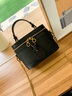 CHANEELR & KARITH包包女包牛皮手提斜挎單肩鏈條小包輕奢生日禮物送女友老婆 黑色 高級感送女朋友愛(ài)人實(shí)用高檔 曬單實(shí)拍圖