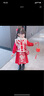 憶愛(ài)女童漢服秋冬新款兒童喜慶唐裝拜年服女孩加厚套裝洋氣過(guò)節衣服 紅色（裙子+馬甲+圍脖+包包） 120 (建議110-120cm) 曬單實(shí)拍圖