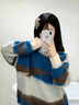 RUIQIUER秋冬季新款女裝套裝日式慵懶風(fēng)條紋毛衣休閑學(xué)院風(fēng)闊腿褲兩件裝 針織毛衣+褲子 S 曬單實(shí)拍圖