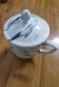 寧不凡（NINGBUFAN）小號茶杯杯子陶瓷帶把防燙水杯咖啡杯牛奶杯個(gè)性創(chuàng  )意白瓷茶具 大號單個(gè)裝（250ml帶蓋子） 曬單實(shí)拍圖