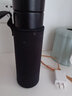 天喜（TIANXI）保溫杯 男女士304不銹鋼保溫泡茶杯商務(wù)車(chē)載保溫水杯壺帶濾網(wǎng)杯子 黑色+杯套+杯刷 曬單實(shí)拍圖