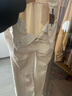 皮爾卡丹（pierre cardin）微喇牛仔褲女春秋裝2025年新款高腰顯瘦復古馬蹄小個(gè)子喇叭褲子女 白色(長(cháng)褲) M 27 96斤-105斤 曬單實(shí)拍圖