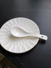 嘉蘭骨瓷飯勺子家用創(chuàng)意純白金邊大小湯勺陶瓷餐具喝湯匙調(diào)羹吃飯粥勺 金邊小湯勺1個 曬單實拍圖