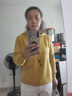 皮爾卡丹（pierre cardin）早秋連帽針織衛(wèi)衣女秋裝2025年新款長袖帶帽洋氣上衣春秋薄款 黃色 XL 【120-135斤】 曬單實拍圖