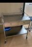 雅芝宜304不銹鋼推車(chē)醫用治療車(chē)儀器車(chē)換藥車(chē)置物架多功能醫療推車(chē) 【加固款】二層豪華雙抽 特大號80x48x86cm 曬單實(shí)拍圖