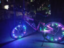 自行车灯风火轮五彩七彩LED辐条钢丝灯山地车警示灯尾灯夜骑行装备 USB充电款-彩色1个 实拍图