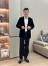 諾貝達Roberta秋新品輕商務(wù)禮服婚宴司儀正裝男士西服絲絨單西西裝外套 黑色 52A/180(偏小1碼，建議拍大1碼) 曬單實(shí)拍圖