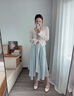 James Kevin品牌法式中跟配裙方頭單鞋2024秋季新款淺口小跟高跟鞋女粗跟女鞋 米白色 【5厘米 軟皮】 38 240mm 曬單實(shí)拍圖