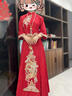 枝己秀禾服新娘婚紗2025新款新中式結(jié)婚禮服古裝嫁衣敬酒服 M016 XL 曬單實拍圖