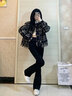 GARNUO黑色小香風(fēng)羽絨外套女小個(gè)子2025春秋新款法式高級(jí)感羊毛短款上衣 黑色【常規(guī)版】 M【116-130斤】 曬單實(shí)拍圖