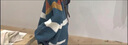 伊琦蕾春秋新款原宿風(fēng)韓版拼接條紋中長(zhǎng)款套頭毛衣女學(xué)生寬松針織衫外套 主圖色 M 85-105斤 曬單實(shí)拍圖