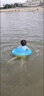 swimbobo兒童游泳圈防側(cè)翻男女童坐圈 小孩充氣浮圈安全坐圈兒童游泳裝備 藍色L(2-6歲 22-44斤寶貝） 曬單實拍圖