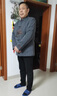 羅蒙（ROMON）唐裝男長(cháng)袖春秋裝中老年爸爸套裝中國風(fēng)老人中山裝爺爺夾克衣服 SH5801紅色【上衣】 175/L120-135斤 曬單實(shí)拍圖