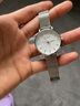 聚利時(shí)新品簡(jiǎn)約薄款米蘭尼斯不銹鋼帶手鏈表男女士情侶款石英腕表JA1164 銀色女款+皮帶 曬單實(shí)拍圖