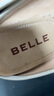 百麗（Belle）七夕禮物方扣高跟鞋女商場同款干練淺口單鞋Z8B1DCQ3預售 黑色 39 (245mm) 曬單實拍圖