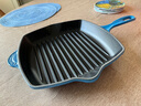 酷彩（Le Creuset）法國進口琺瑯鍋鑄鐵鍋26cm方形烤鍋平底牛排煎烤鍋電磁爐燃氣通用 【1-4口之家】馬賽藍 26cm 曬單實拍圖
