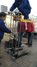 諾力（NOBLELIFT）叉車(chē)手動(dòng)行李車(chē)400公斤升高1.5米模具堆高車(chē)液壓升降平臺車(chē)PS0415 曬單實(shí)拍圖