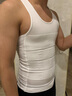 維尼瑪希（VeniMasee）男士收腹背心緊身塑身衣束胸束腰收肚子束腰帶束身塑型衣藏肉神器 白色收腹背心 M 【建議120-160斤】 曬單實(shí)拍圖