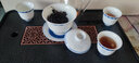 富玉景德鎮富玉手繪青花玲瓏三才蓋碗茶杯套裝大號白瓷功夫泡茶具套裝 厚德載物茶具套裝 曬單實(shí)拍圖