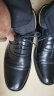 强人商务正装鞋男际华3515品质头层牛皮单皮鞋 15三接头皮鞋 黑色 38 实拍图