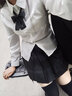 貴蘭姿碳灰格裙套裝jk制服裙日系校供百褶裙半身裙學(xué)院風(fēng)班服校服 碳灰（格裙+襯衫+領(lǐng)結(jié)） L 曬單實(shí)拍圖