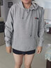 慕舍（mushe）輕奢男裝 連帽衛(wèi)衣男外套春秋款加絨運(yùn)動(dòng)休閑大碼寬松T恤男士上衣 小F春秋款灰色 4XL （178-198斤） 曬單實(shí)拍圖