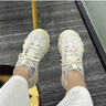 adidas NIZZA PLATFORM厚底增高運動(dòng)帆布鞋男女阿迪達斯三葉草   白   39 曬單實(shí)拍圖