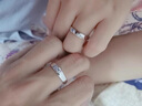 續鈺XUYU翼心情侶戒指女男銀開(kāi)口對戒情侶對戒七夕520周年送女友送男友 愛(ài)心開(kāi)口對戒 開(kāi)口可調節 曬單實(shí)拍圖