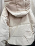 初語90白鴨絨小眾皮帶扣設(shè)計連帽羽絨服女2024冬季新款保暖外套 奶白色 XL 曬單實拍圖