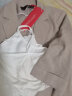 简蜓小西装女棉麻夏季新款韩版休闲外套女七分袖短款亚麻小个子西服 中袖杏色小西装 XL（建议：110-120斤） 实拍图
