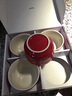 琺寶（staub）陶瓷飯碗家用廚房湯碗套裝多功能小碗 櫻桃紅四件套9cm 曬單實(shí)拍圖