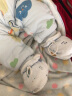 童泰婴儿鞋冬季纯棉宝宝棉鞋男童女童夹棉保暖护脚抽绳防掉鞋套 蓝色 12/9cm 实拍图
