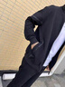 皮爾卡丹（pierre cardin）男士休閑套裝2024新款男裝運動服潮流春季衛(wèi)衣男裝搭配帥氣時尚兩 黑色套裝 2XL【141-160斤】 曬單實拍圖